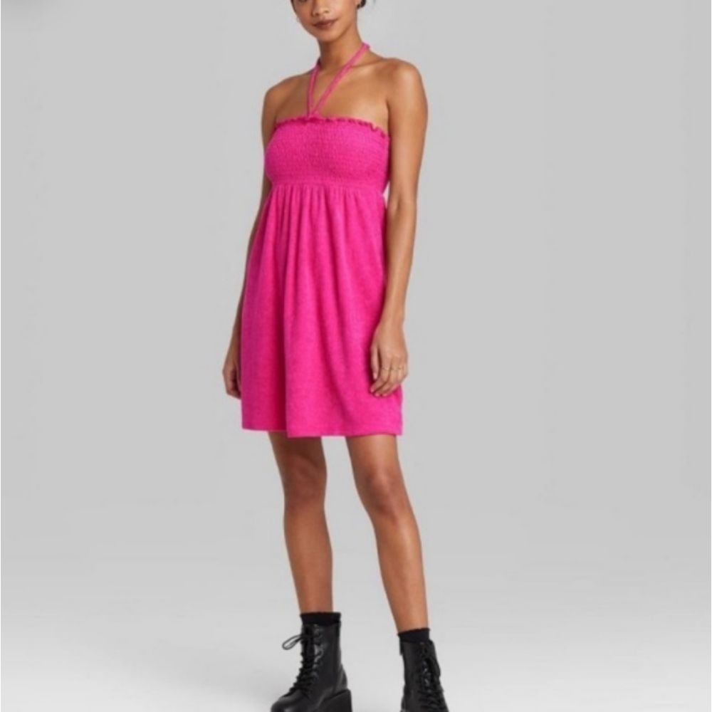 NWT Wild Fable Pink Terry Mini Dress